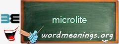 WordMeaning blackboard for microlite
